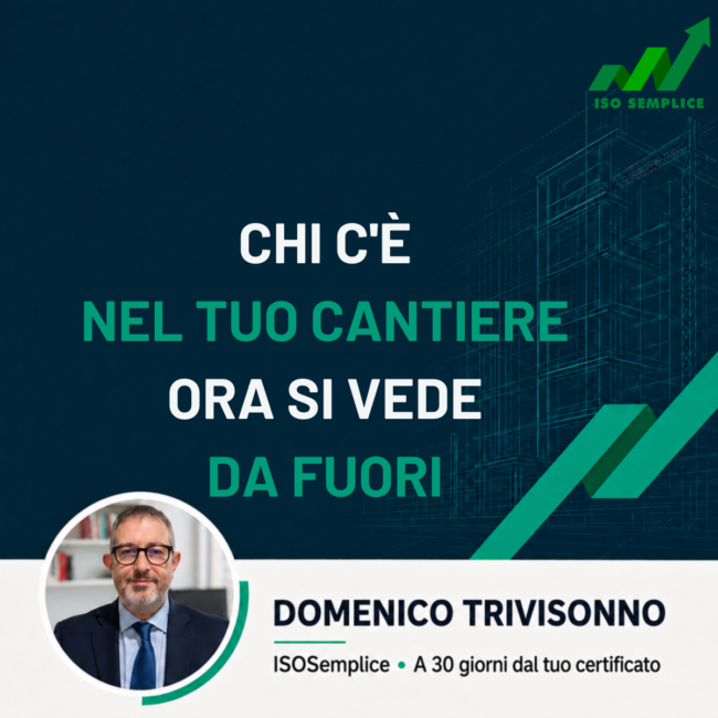 Grafica di cantiere con testo su badge di cantiere e tracciabilità delle imprese in subappalto